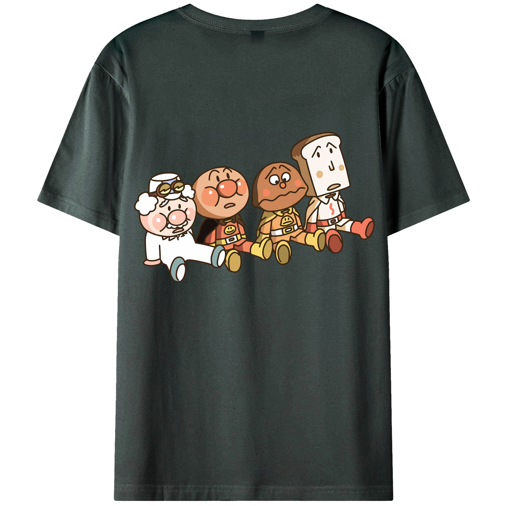 （画像用） アンパンマン Anpanman 綿100％ メンズ半袖Tシャツ（バックプリント） 通気性